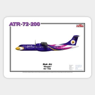 Avions de Transport Régional 72-200 - Nok Air "Purple" (Art Print) Sticker